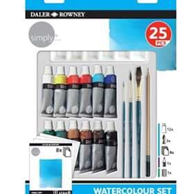 Daler-Rowney Simply Akvarellfärg Set 12st