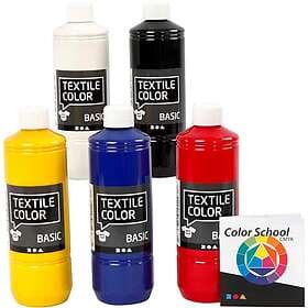 Creativ Company Textile Color Basic Textilfärg Set 5x500ml