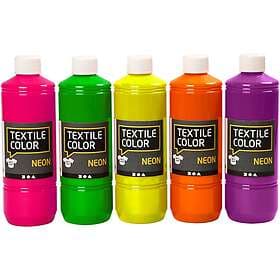 Creativ Company Textile Color Neon Textilfärg Set 5x500ml