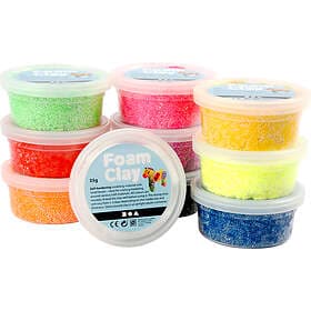 Foam Clay Mixade Färger Pärllera 10x35g