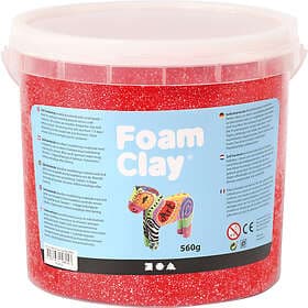 Foam Clay Röd Pärllera 560g