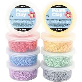 Foam Clay Large Mixade Färger Pärllera 8x20g