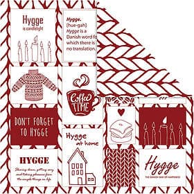 Vivi Gade Hygge Mönstrade Papper 30,5x30,5cm 80g 3 Blad