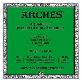 Arches Akvarellblock CP 20x20cm 300g 20 Blad
