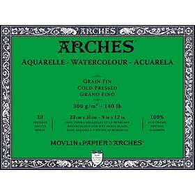 Arches Akvarellblock CP 23x31cm 300g 20 Blad