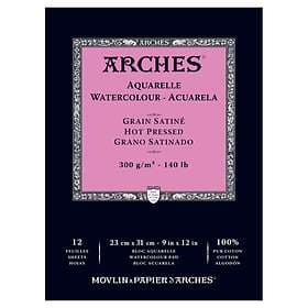 Arches Akvarellblock HP 23x31cm 300g 12 Blad