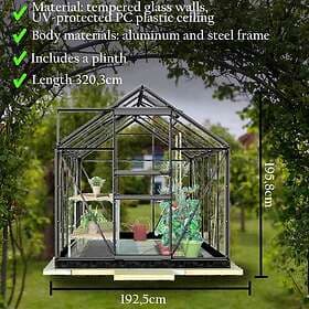 Palram Hybrid Växthus 6,2m² (Aluminium/Polykarbonat)