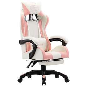 vidaXL White and Pink Gamingstol