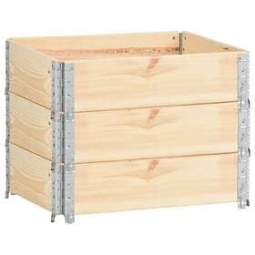 vidaXL Pallkrage 310049 3st 80x60cm (Natur)