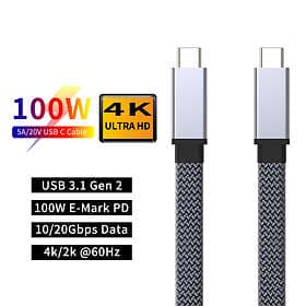 NÖRDIC Flat 5A USB C - USB C 3.1 1,5m