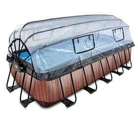 Exit Rectangular Pool with Filter Pump, Cover and Heat Pump 540x250x122cm