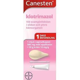 Canesten Vaginalkapsel 500mg + Vaginalkräm 10mg/g 20g