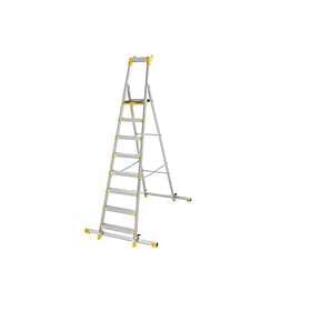 Wibe 55P Trappstege med certifierat aluminium med stegfot 8 steg
