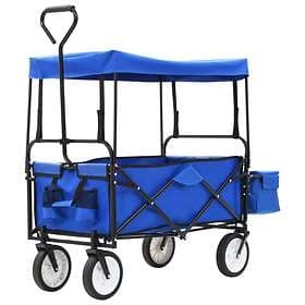 vidaXL Foldable Garden Trolley with Roof