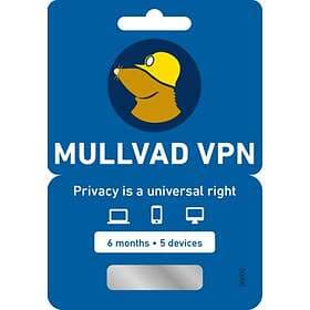 Mullvad VPN 5 Devices 6 Months