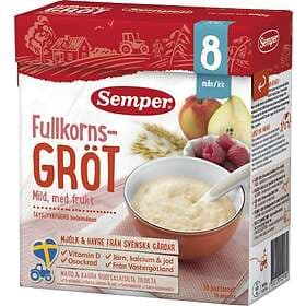 Semper Fullkornsgröt Mild med Frukt 8M 480g