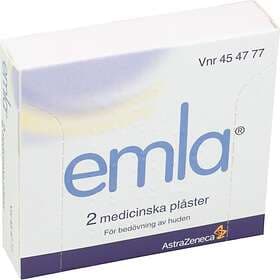 Emla Medicinskt Plåster 25 mg/25 mg 2st