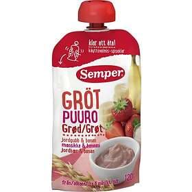 Semper Ätklar Gröt Med Jordgubb & Banan 6m 120g