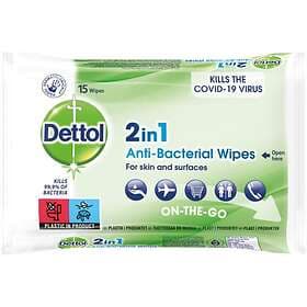 Dettol 2in1 Desinfektions Wipes 15-pack