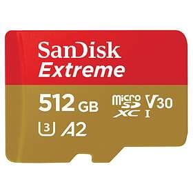 SanDisk Extreme microSDXC Class 10 UHS-I U3 V30 A2 190/130MB/s 512GB