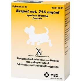 Exspot Vet. Spot-on Lösning 715mg/ml 6x1ml