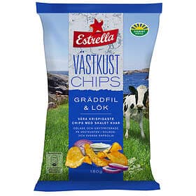 Estrella Västkustchips Gräddfil & Lök 180g