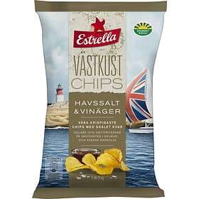 Estrella Västkustchips Salt & Vinäger 180g