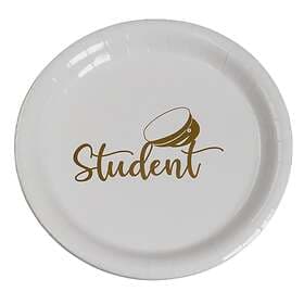 Hisab Joker Papperstallrikar Student Gold 8-pack