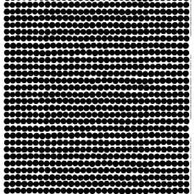 Marimekko Räsymatto Tyg Svart-Vit 145cm