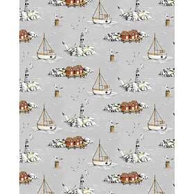 Arvidssons Textil Fiskeskär Tyg Grå 150cm