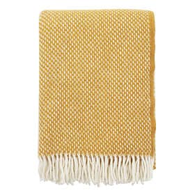 Klippan Yllefabrik Ullpläd Preppy Senap (130x200cm)