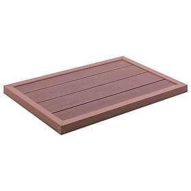 vidaXL Golv till Utedusch 49065 WPC 101x63cm (Brun)