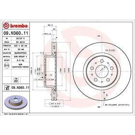 Brembo Bromsskiva COATED DISC LINE 09.N360.11