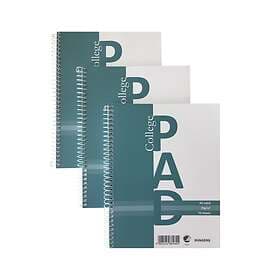 Büngers Kollegieblock A5 Linjerat 3-pack