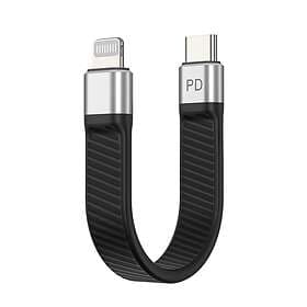 NÖRDIC Flat USB C - Lightning Adapter 0,14m