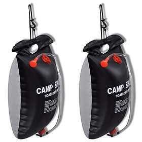 vidaXL Solar Camping Shower 20L 2-pack