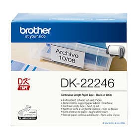 Brother DK-22246 ETIKETT-TEJP SVART PÅ VITT