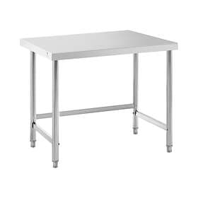 Royal Catering Rostfri arbetsbänk 100 x 70 cm 92kg lastkapacitet