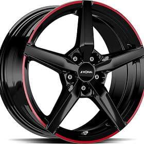 Ronal R69 MCR Jet Black Red Rim 8X18 5/114,3 ET40 CB76