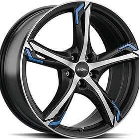 Ronal R62 Blue Jet Black Matt Front Cut 8X19 5/112 ET35 CB76