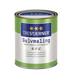 Trestjerner Golvfärg Vattenburen Halvblank Vit 0,75L