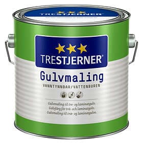 Trestjerner Golvfärg Vattenburen Halvblank Vit 3L