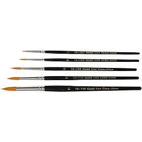 Creativ Company Gold Line Konstnärspenslar Runda 2-7mm No 1-18 5st