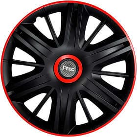 J-Tec Navkapslar set Maximus 13 tum svart/röd