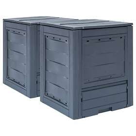 Husochhemma Trädgårdskompost 60x60x73cm 520L 2st.