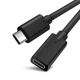 NÖRDIC 2,4A USB C - USB C M-F 2.0 0,2m