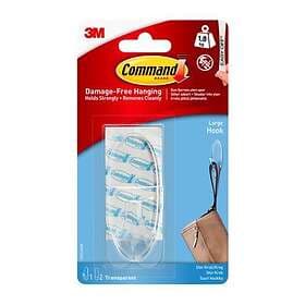 3M Command Oval Hook Clear 1 Hook 2 Large Strips 1,8kg