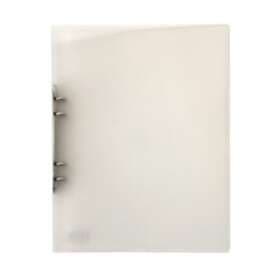 Ringpärm A4 plast transparent vit