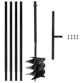 Jordborr med handtag 250 mm med förlängningsrör 4 m stål