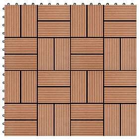 Be Basic Trall 11 st WPC 30x30 cm 1 kvm brun Brun